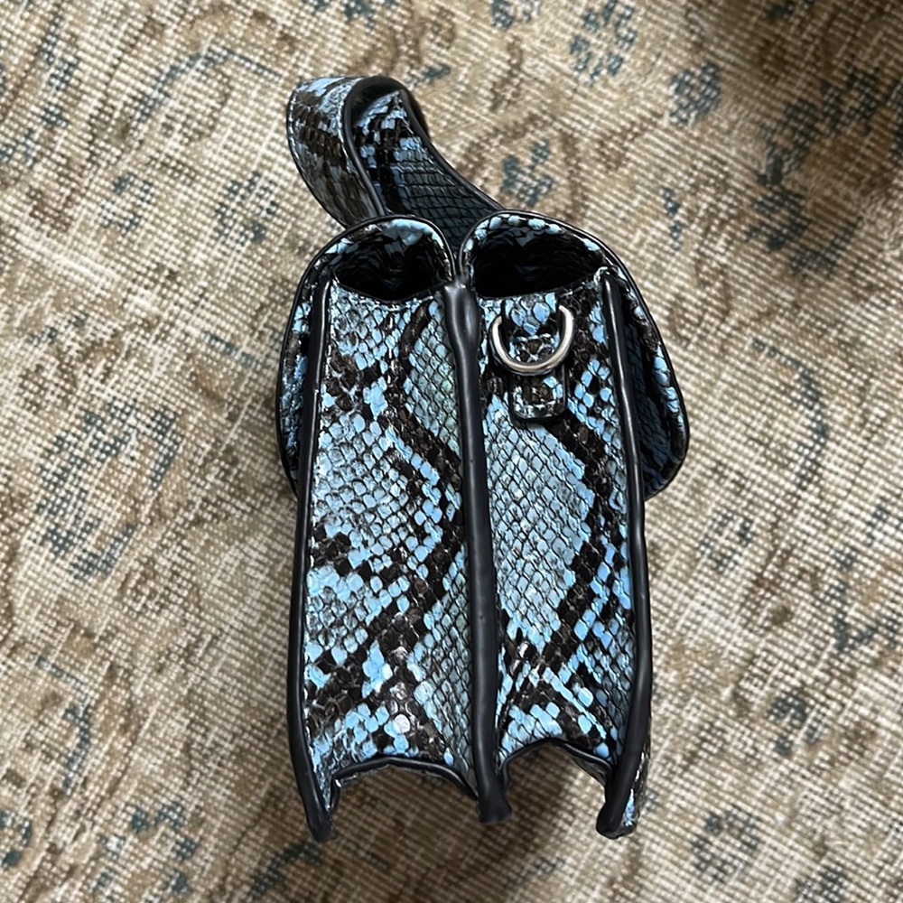 Zara Faux Python Mini Top Handle Purse - Picture 2 of 5